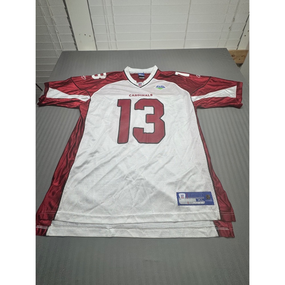 Kurt Warner Arizona Cardinals Super Bowl XLIII Reebok NFL Jersey Mens XL White